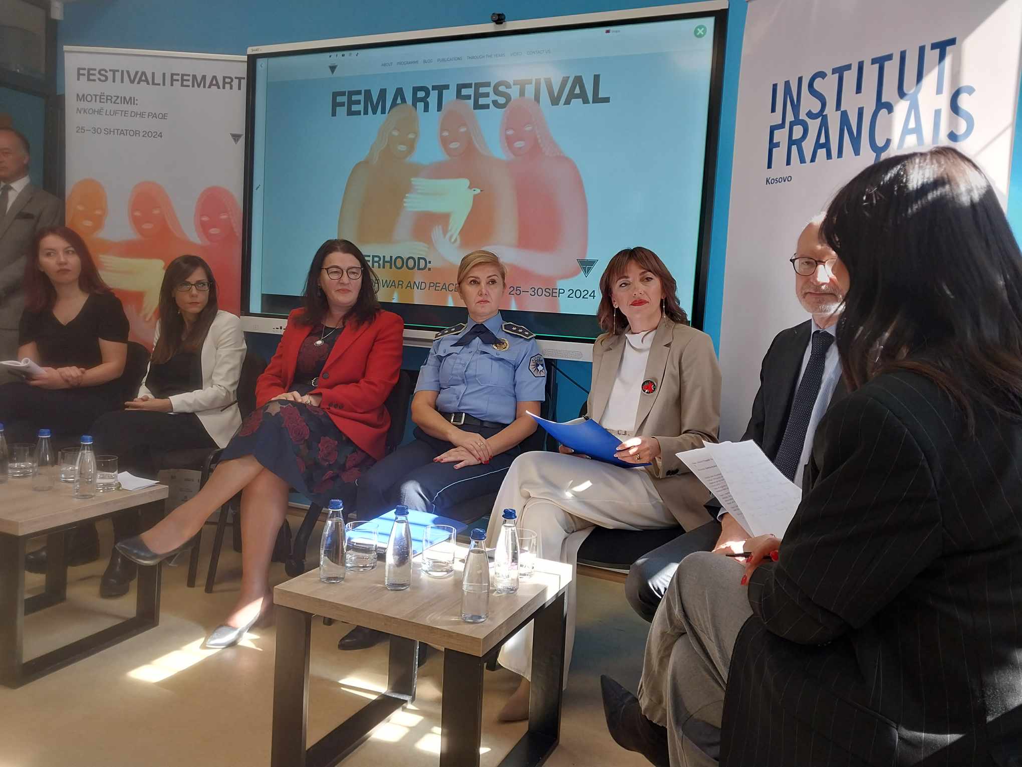 Discussion on 'Femicide and How to Fight it' as part of FemArt Program on September 26 in Prishtina. Photo: BIRN